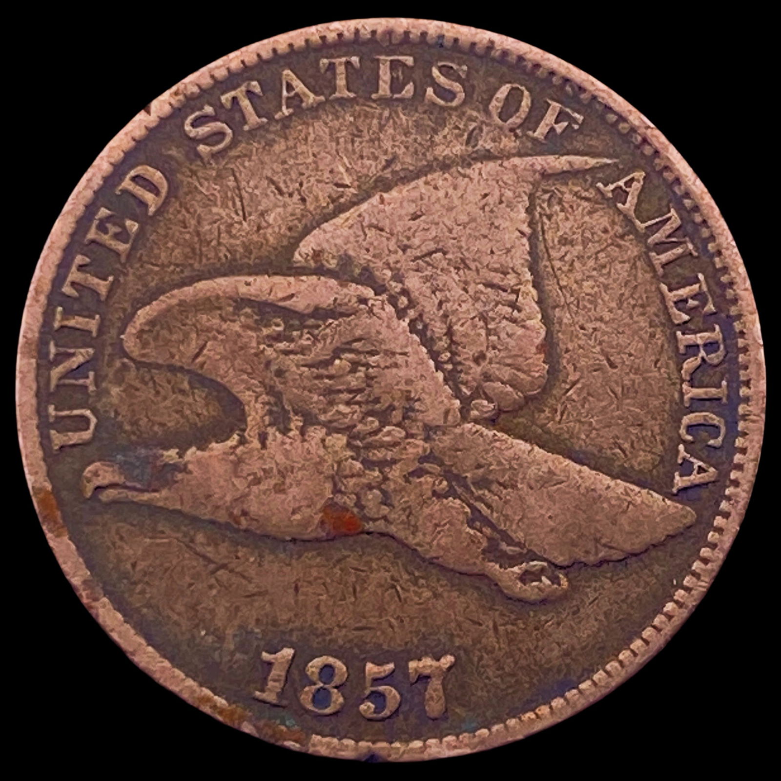 1857 Copper-Nickel Flying Eagle Cent LIGHTLY CIRCULATED (1 of 2)