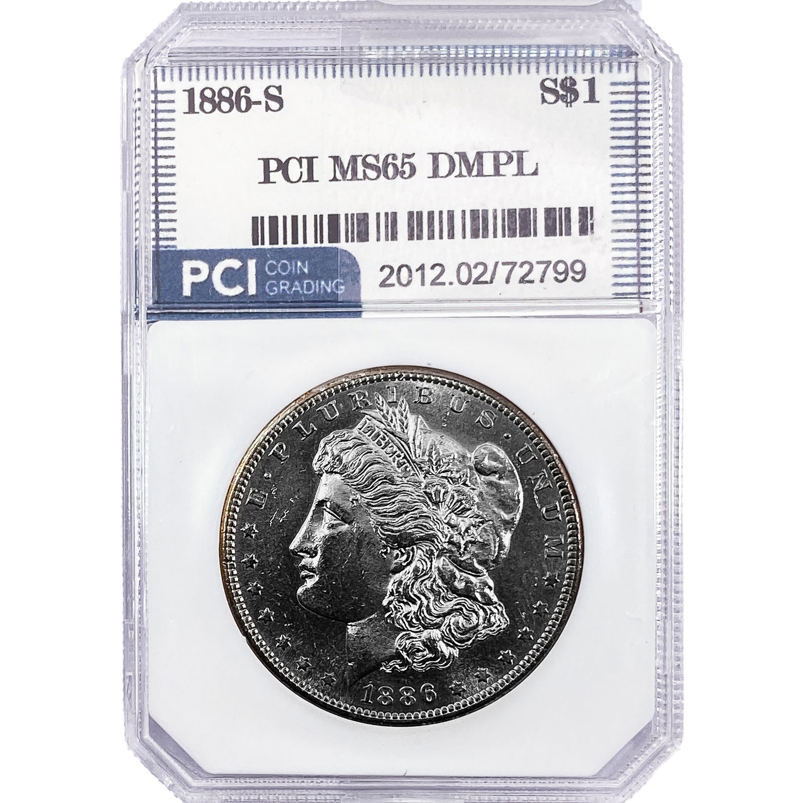 1886-S Morgan Silver Dollar PCI MS65 DMPL (1 of 2)