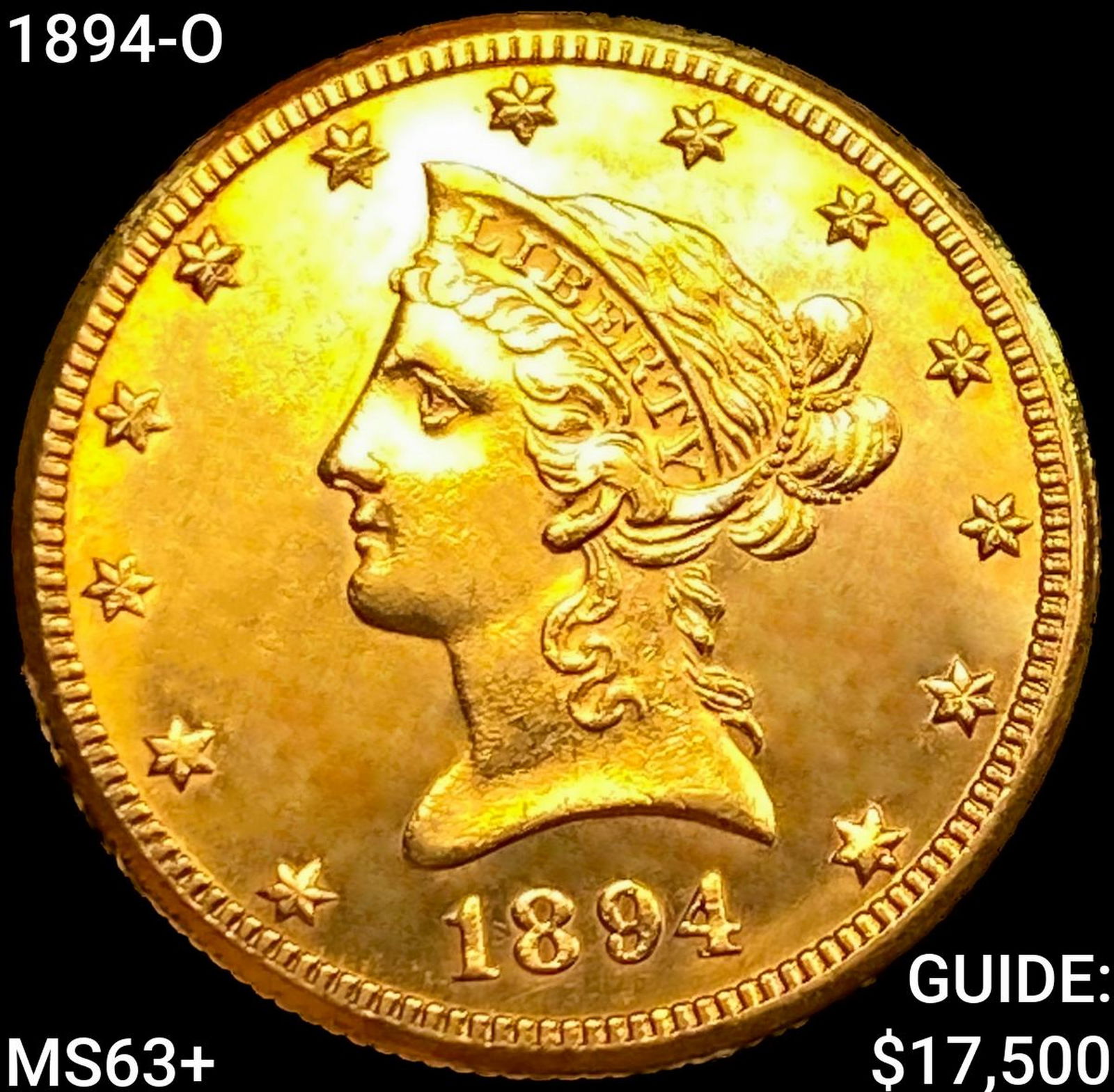 1894-O $10 Gold Eagle CHOICE BU+ (1 of 2)