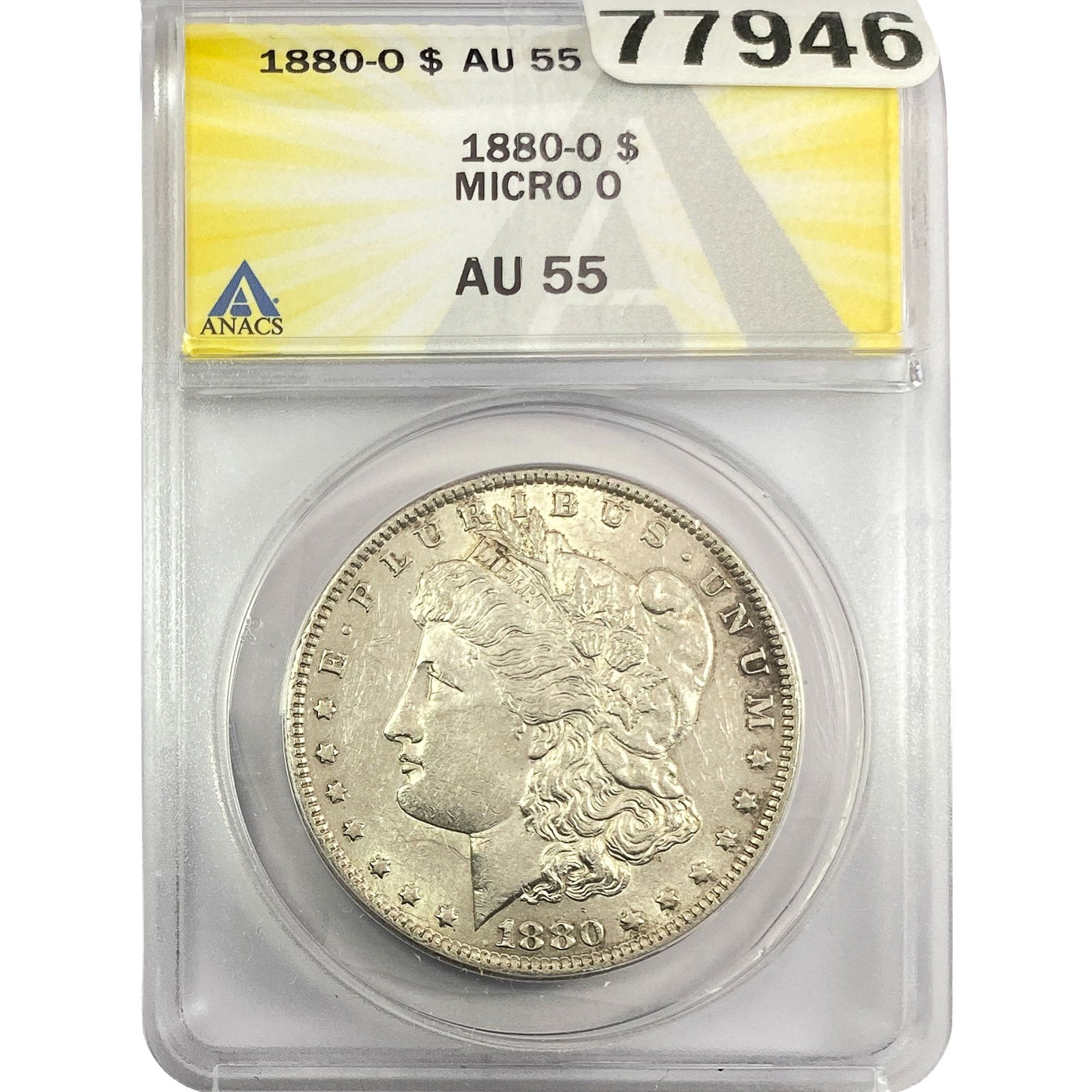 1880-O Morgan Silver Dollar ANACS AU55 MICRO O (1 of 2)