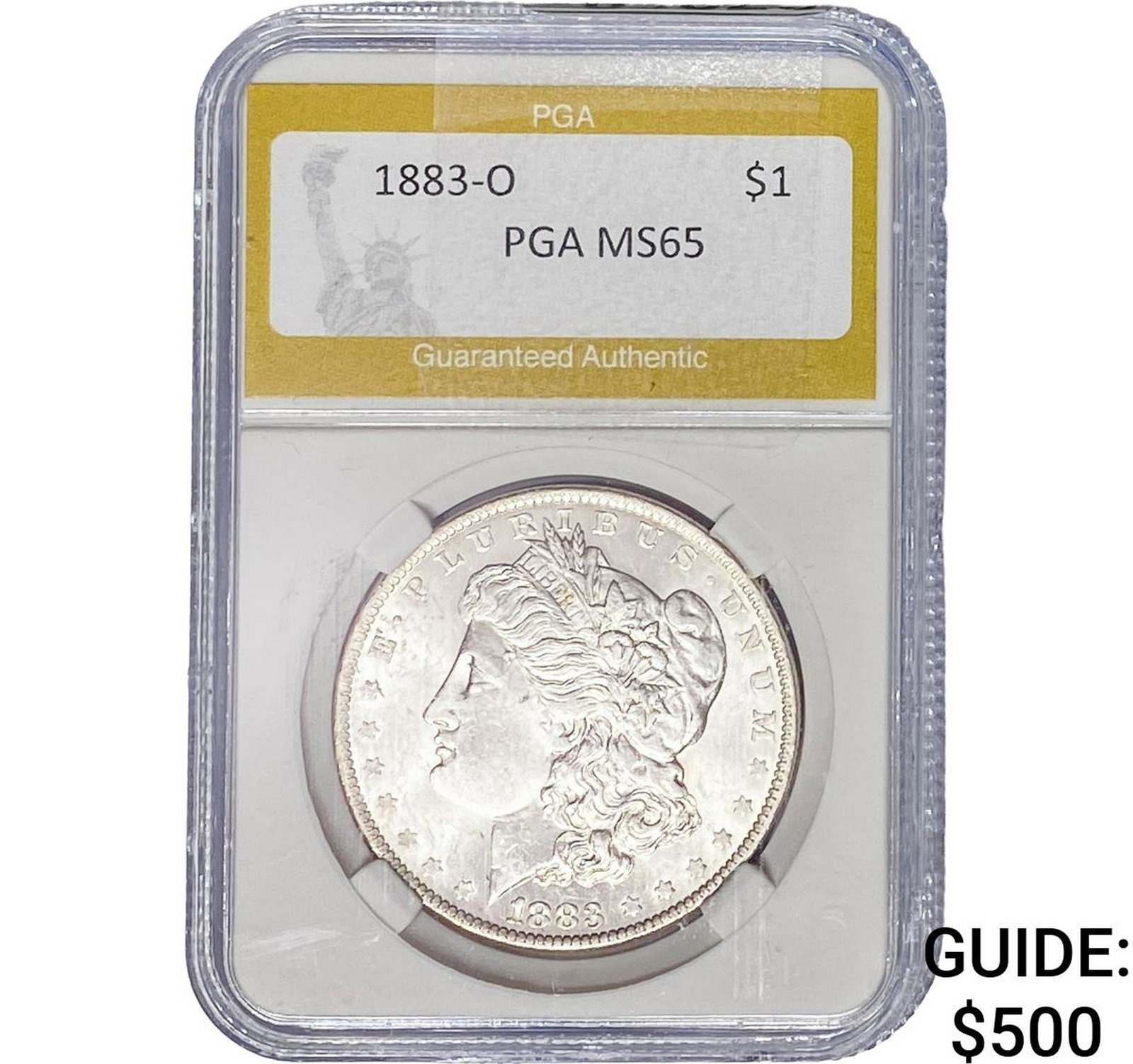 1883-O Morgan Silver Dollar PGA MS65: 1883-O Morgan Silver Dollar PGA MS65