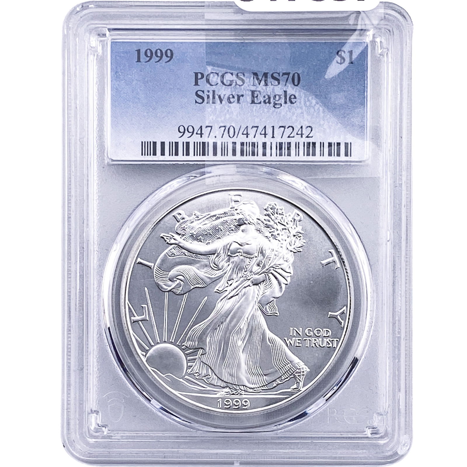 1999 Silver Eagle PCGS MS70 (1 of 2)