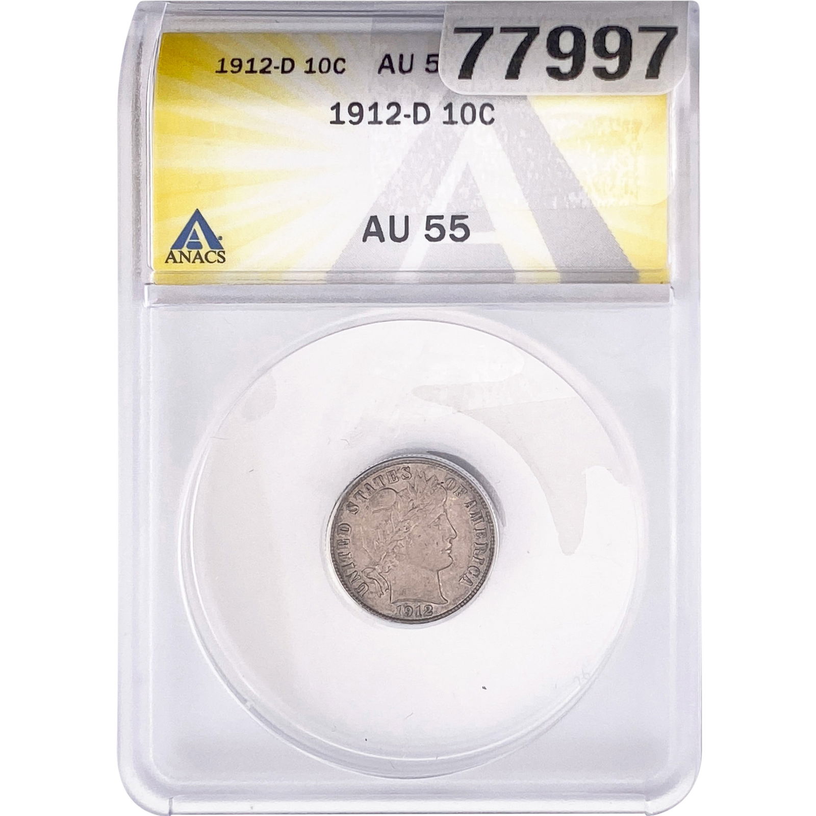 1912-D Barber Dime ANACS AU55 (1 of 2)