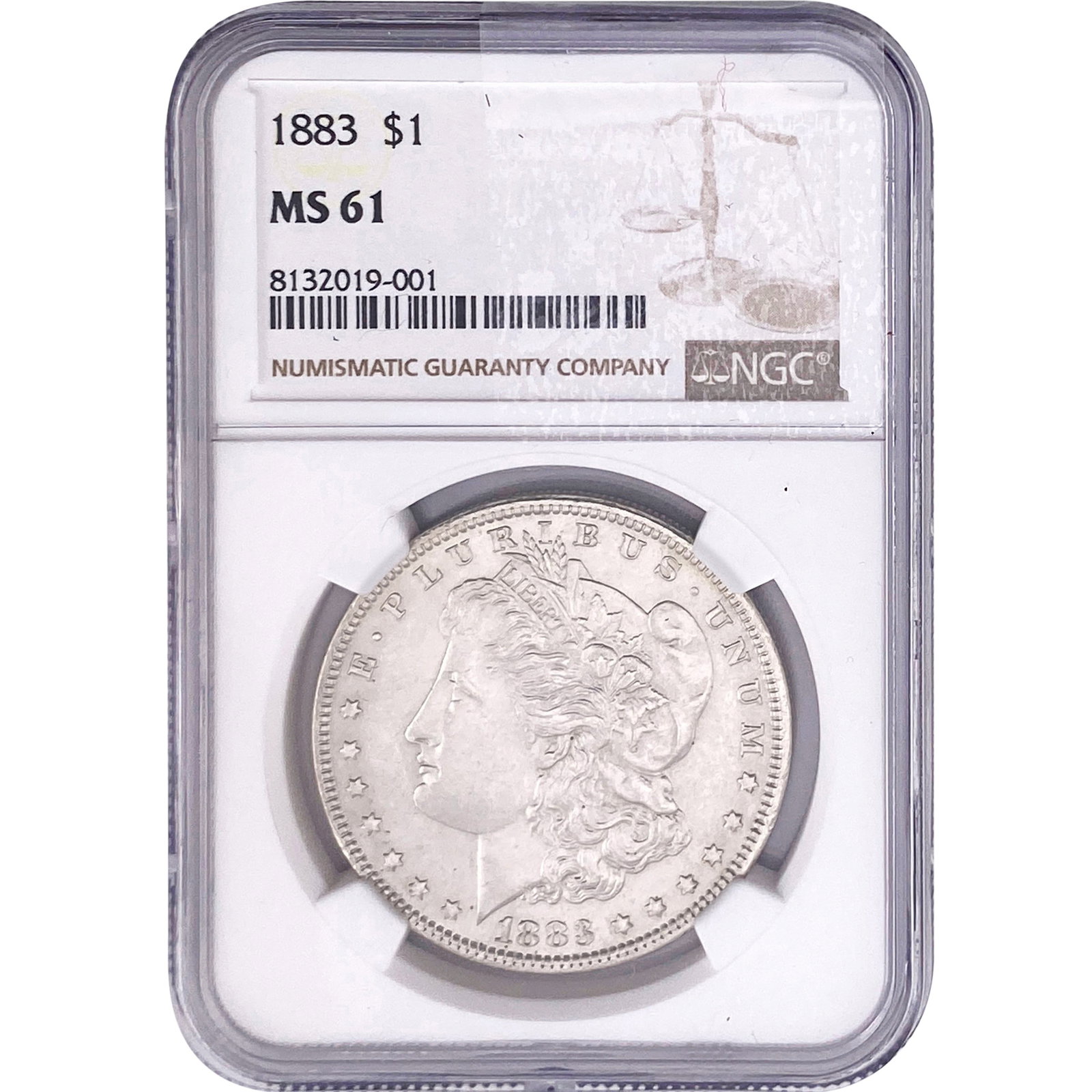 1883 Morgan Silver Dollar NGC MS61: 1883 Morgan Silver Dollar NGC MS61