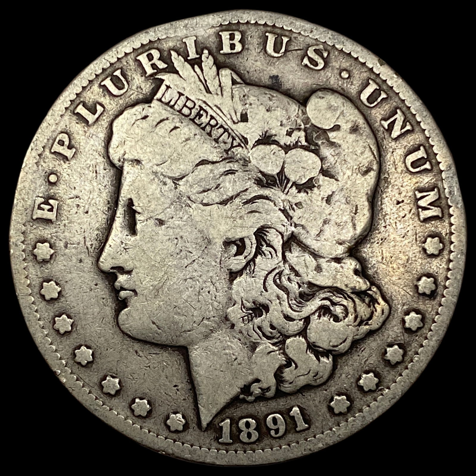 1891-CC Silver Morgan Dollar LIGHTLY CIRCULATED (1 of 2)
