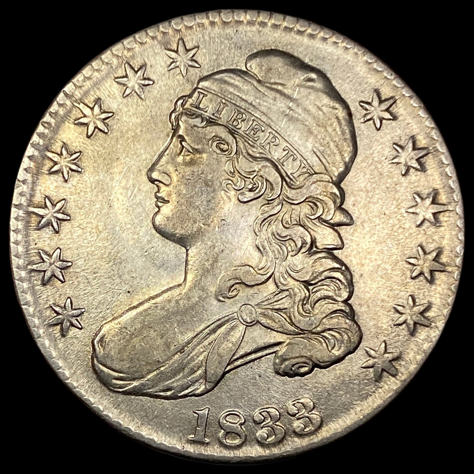 1833 Capped Bust Half Dollar CHOICE AU: 1833 Capped Bust Half Dollar CHOICE AU