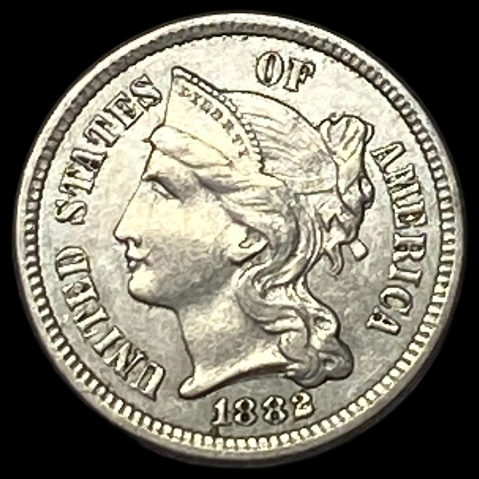 1882 Nickel Three-Cent Piece UNCIRCULATED (1 of 2)