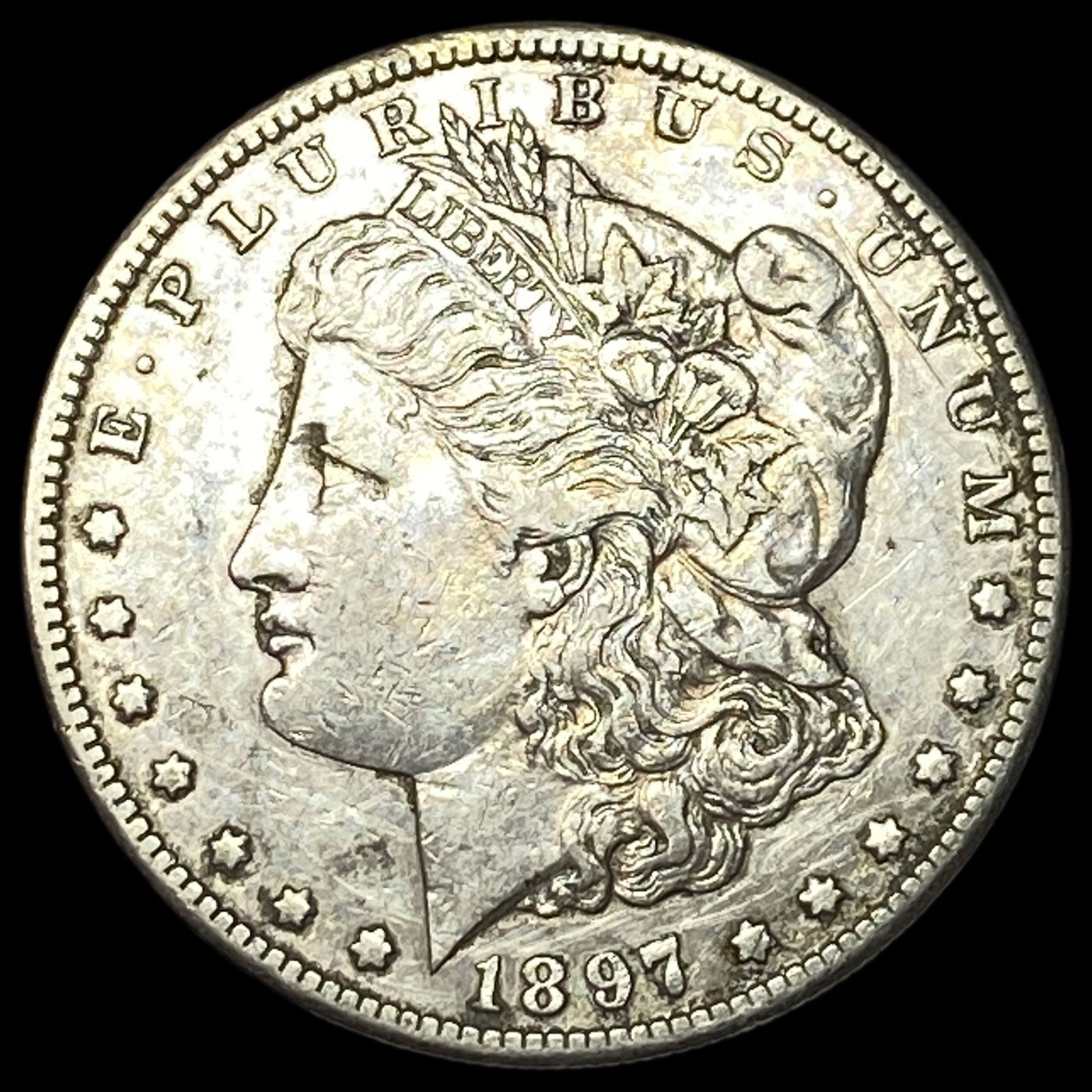 1897-S Silver Morgan Dollar NEARLY UNCIRCULATED (1 of 2)