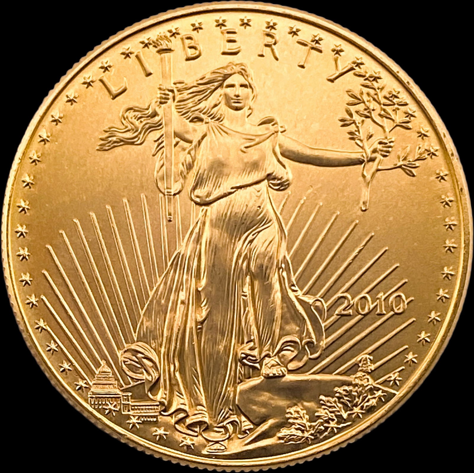 2010 1oz Gold American Eagle $50 SUPERB GEM BU (1 of 2)