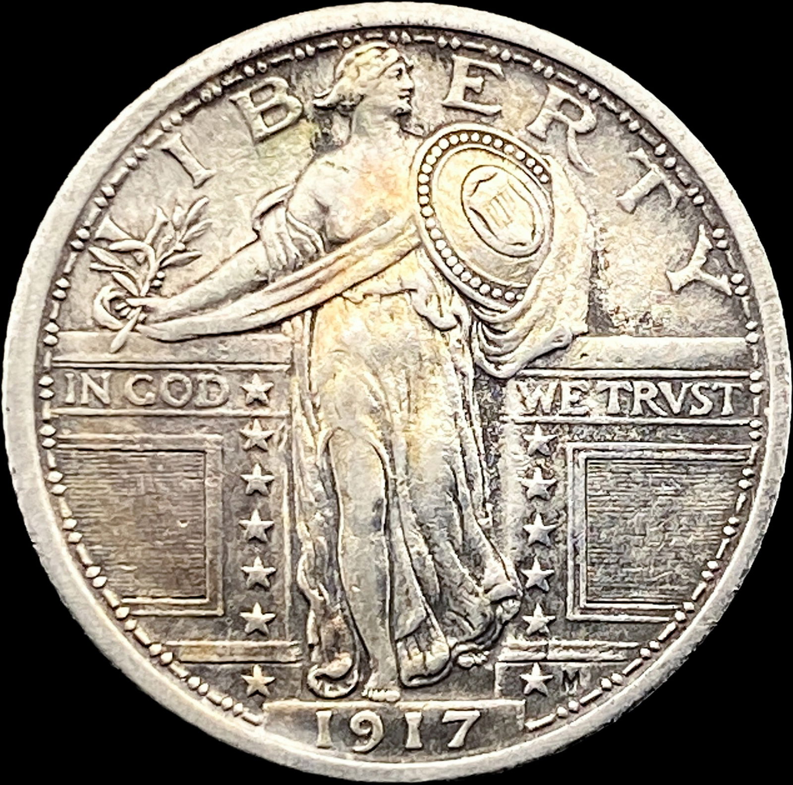 1917 Type 1 Standing Liberty Quarter CLOSELY UNCIRCULATED (1 of 2)
