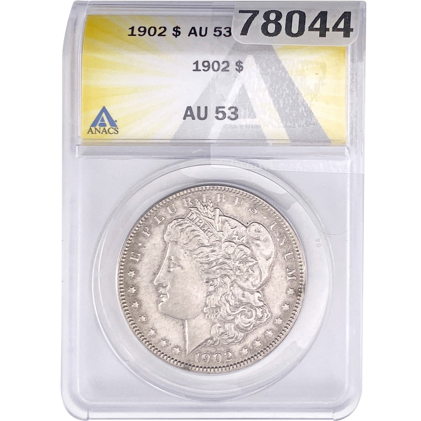1902 Morgan Silver Dollar ANACS AU53: 1902 Morgan Silver Dollar ANACS AU53