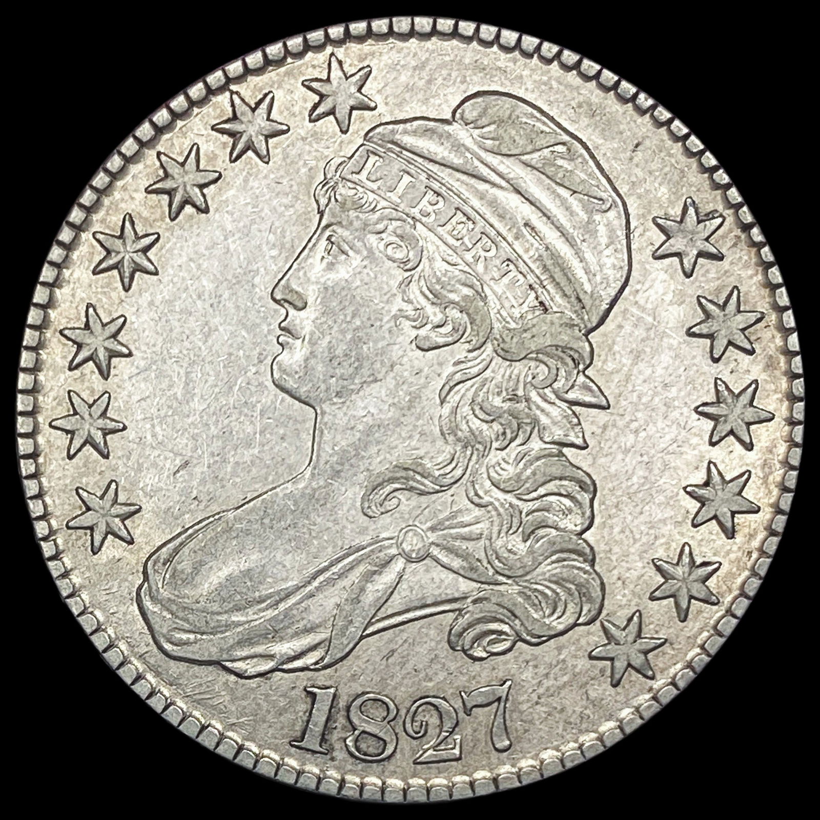 1827 Capped Bust Half Dollar CLOSELY UNCIRCULATED (1 of 2)