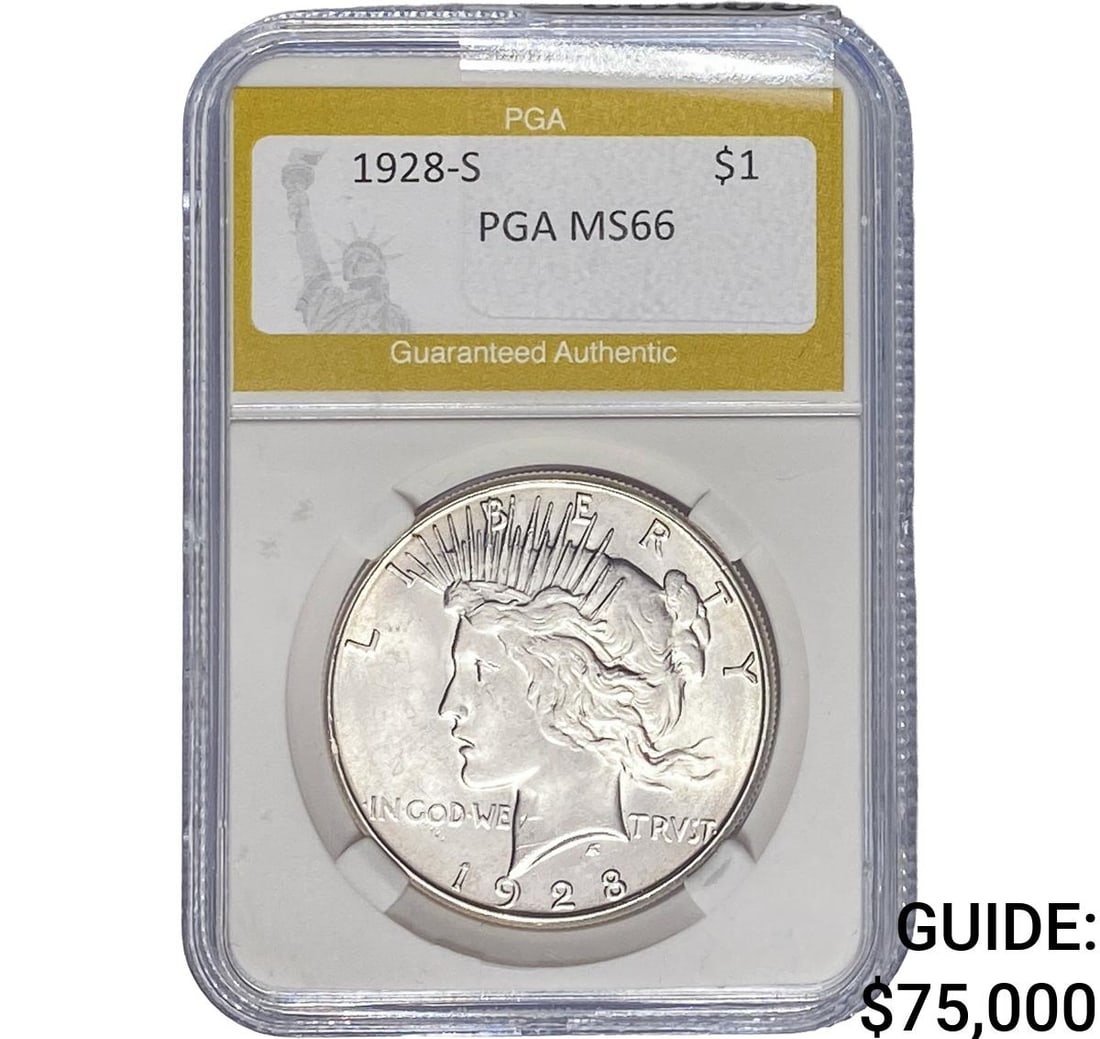 1928-S Silver Peace Dollar PGA MS66 (1 of 2)