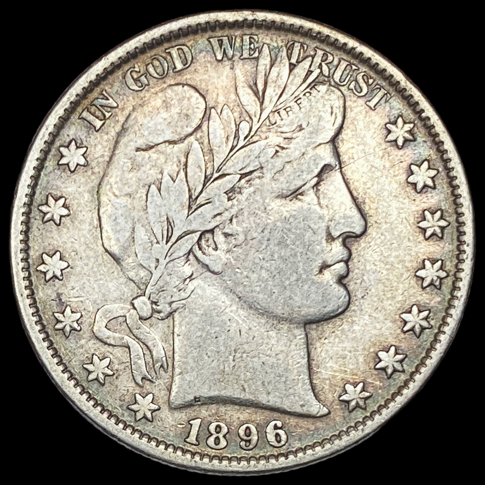 1896 Silver Barber Half Dollar NEARLY UNCIRCULATED (1 of 2)