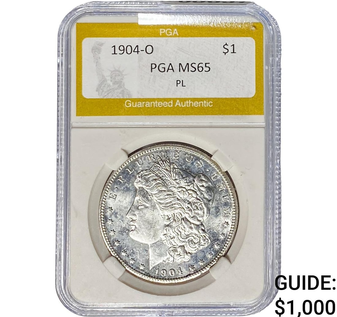1904-O Morgan Silver Dollar PGA MS65 PL (1 of 2)