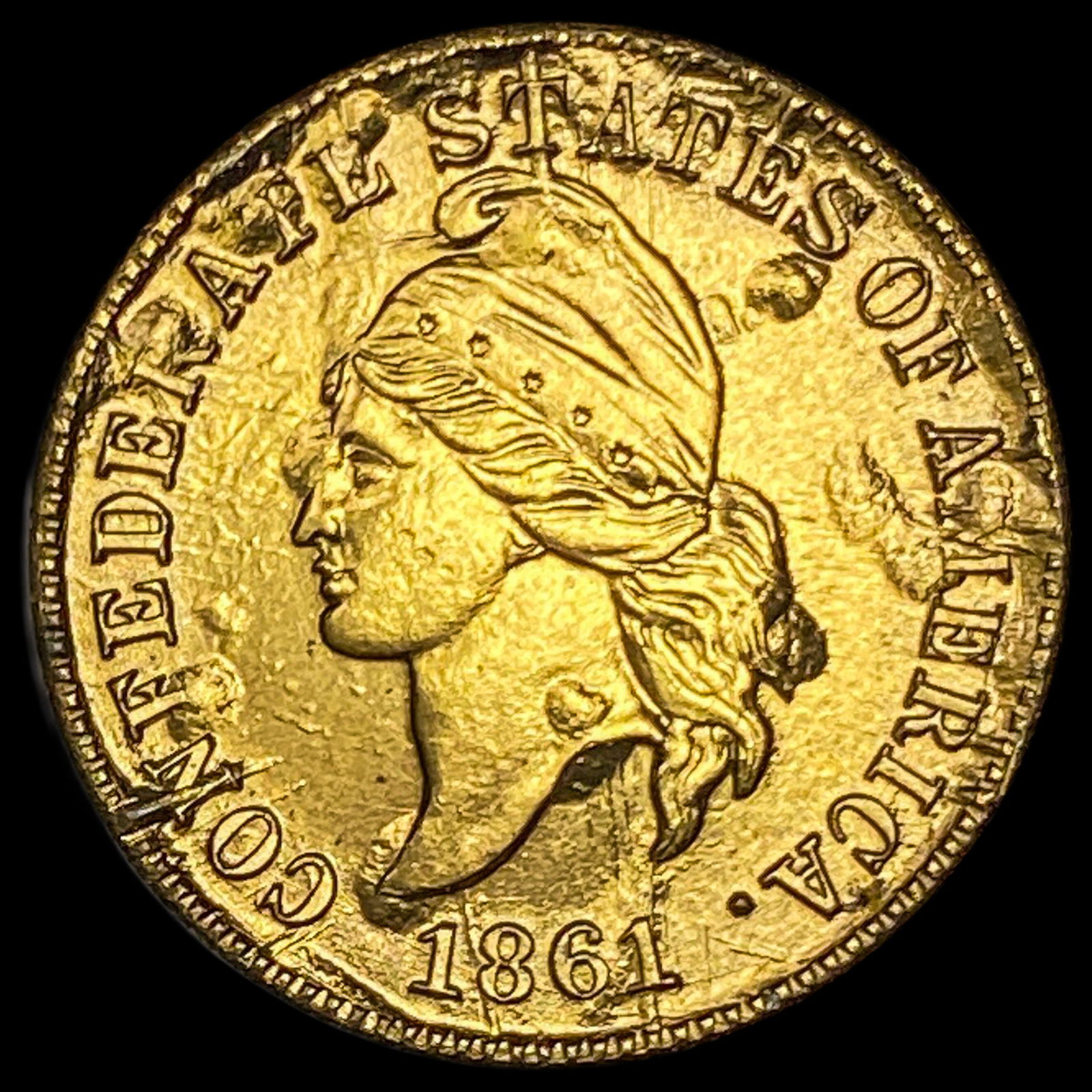 1861 Confederate States of America 1 Cent HIGH GRADE (1 of 2)