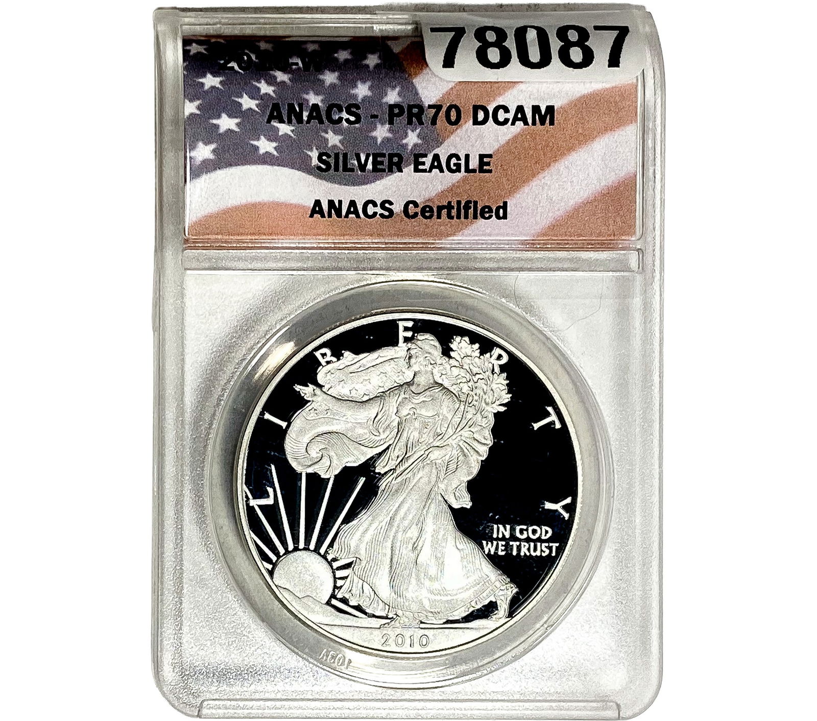 2010-W Silver Eagle ANACS PR70 DACM (1 of 2)
