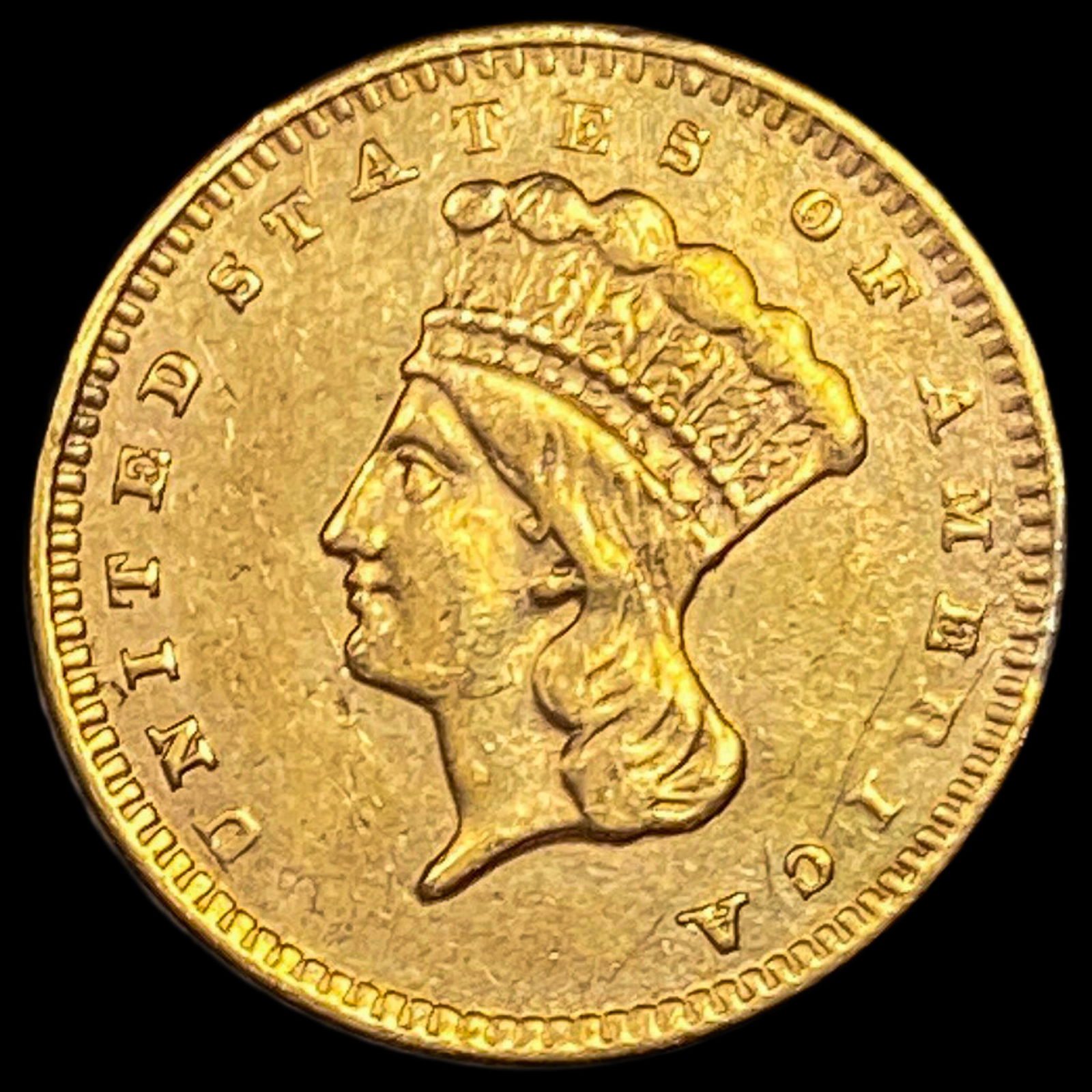 1856 Gold $1 Indian Head Type 3 HIGH GRADE (1 of 2)