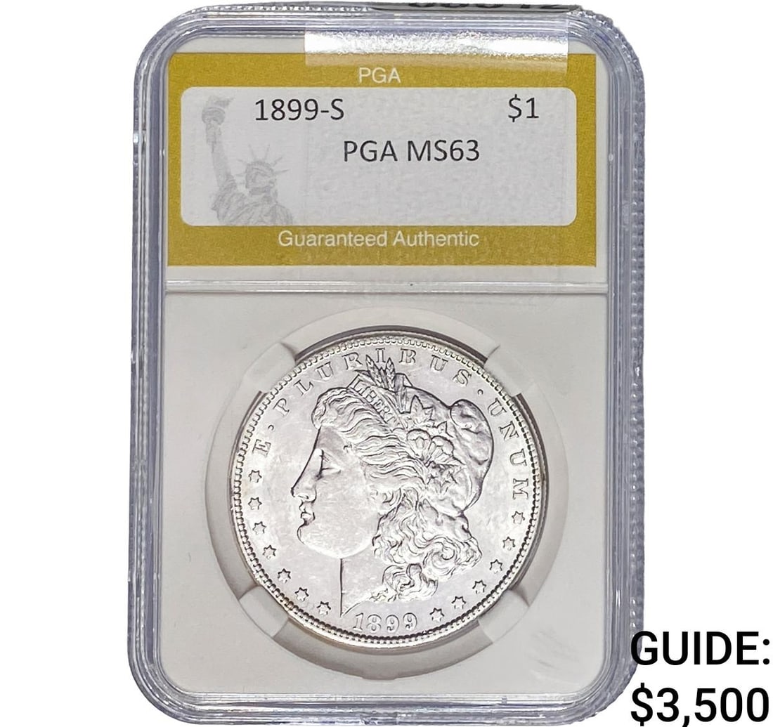 1899-S Morgan Silver Dollar PGA MS63 (1 of 2)