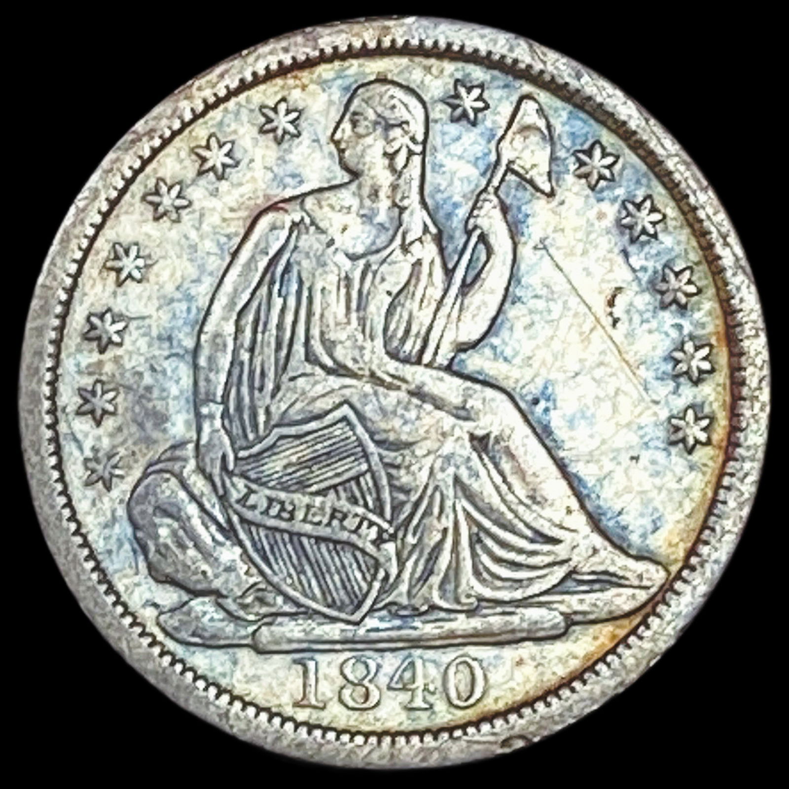 1840 Seated Liberty Half Dime NEARLY UNCIRCULATED (1 of 2)