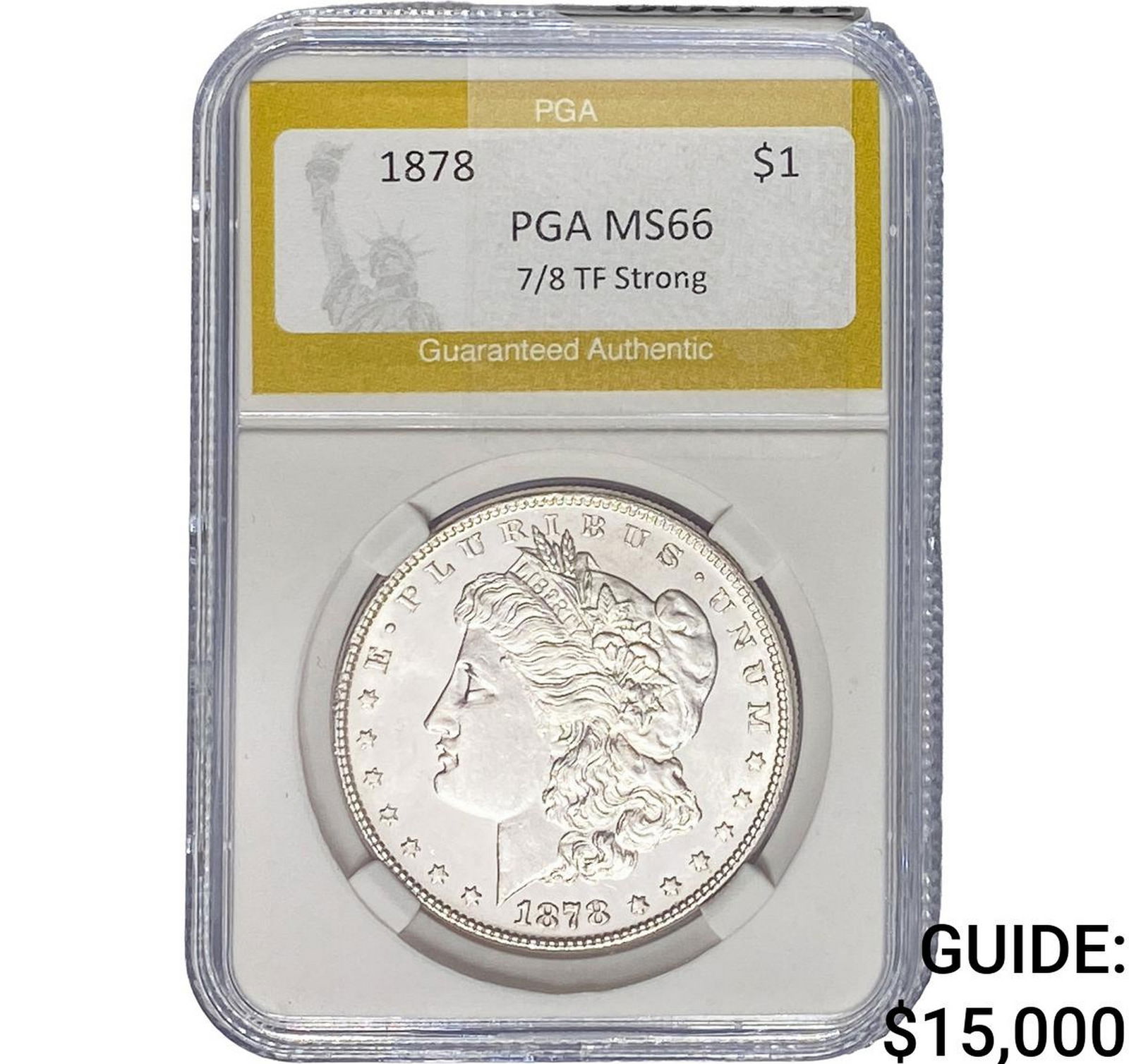 1878 7/8TF Morgan Silver Dollar PGA MS66 Strong (1 of 2)