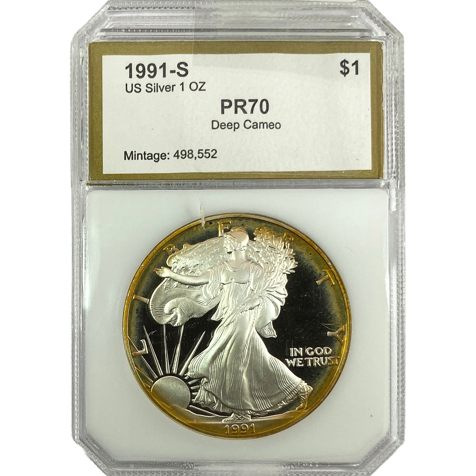 1991-S Silver Eagle PCI PR70 (1 of 2)