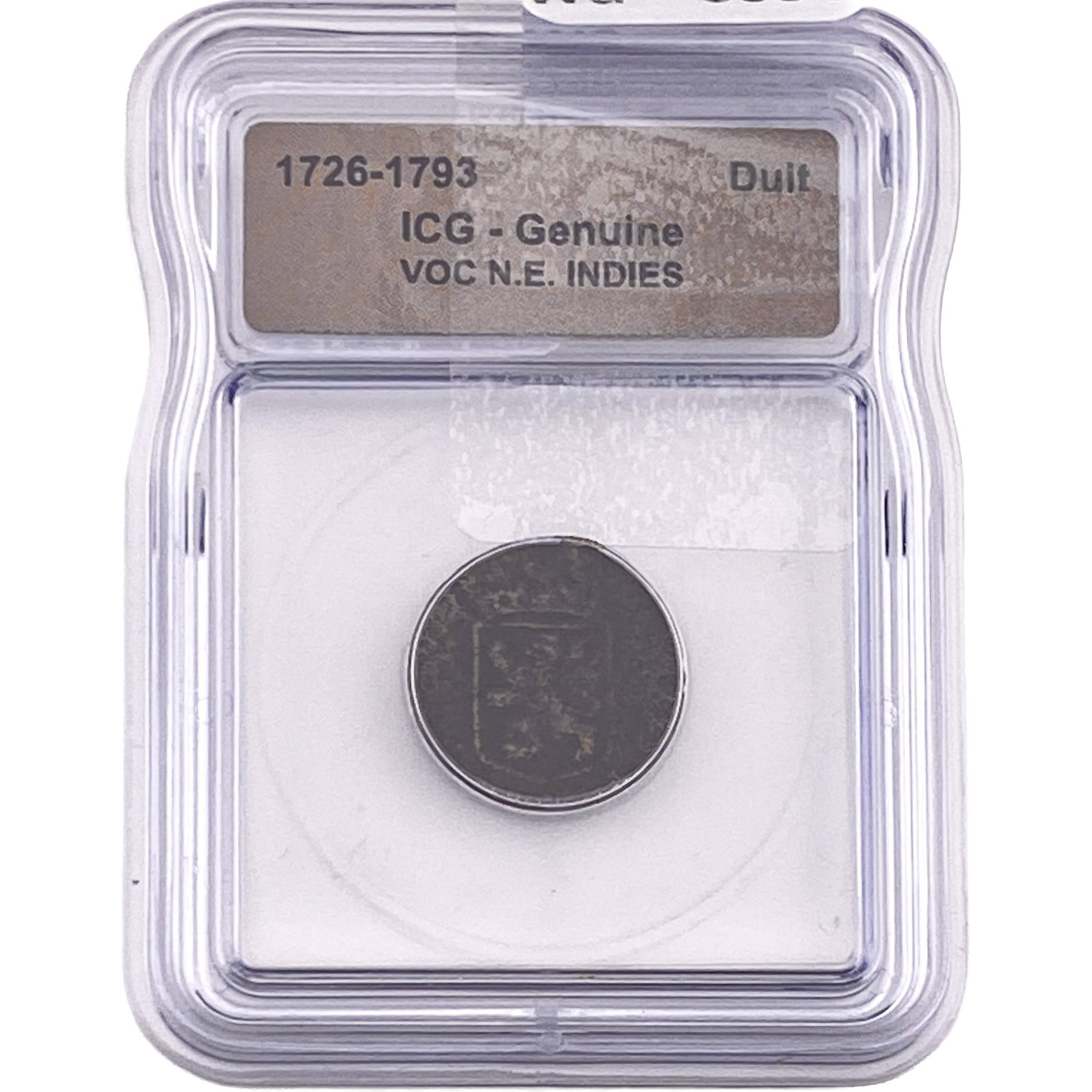 1726-1793 VOC N.E. Indies Bronze Duit ICG Genuine: 1726-1793 VOC N.E. Indies Bronze Duit ICG Genuine
