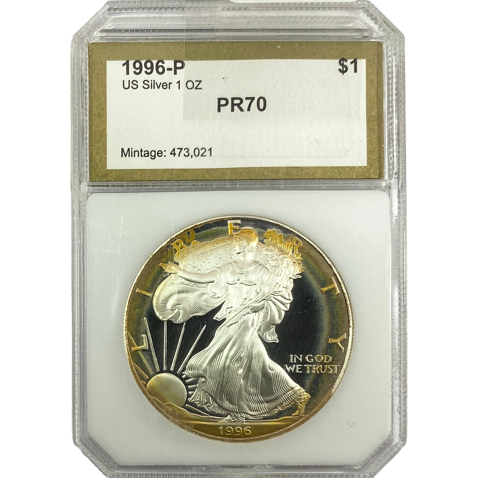 1996-P Silver Eagle PCI PR70 (1 of 2)