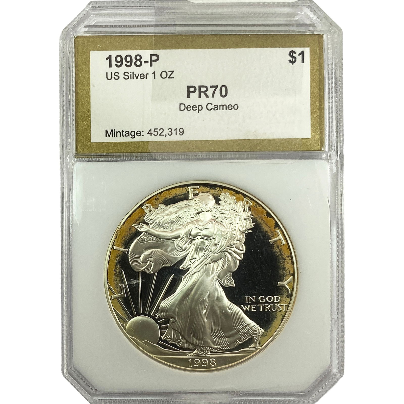 1998-P Silver Eagle PCI PR70 (1 of 2)