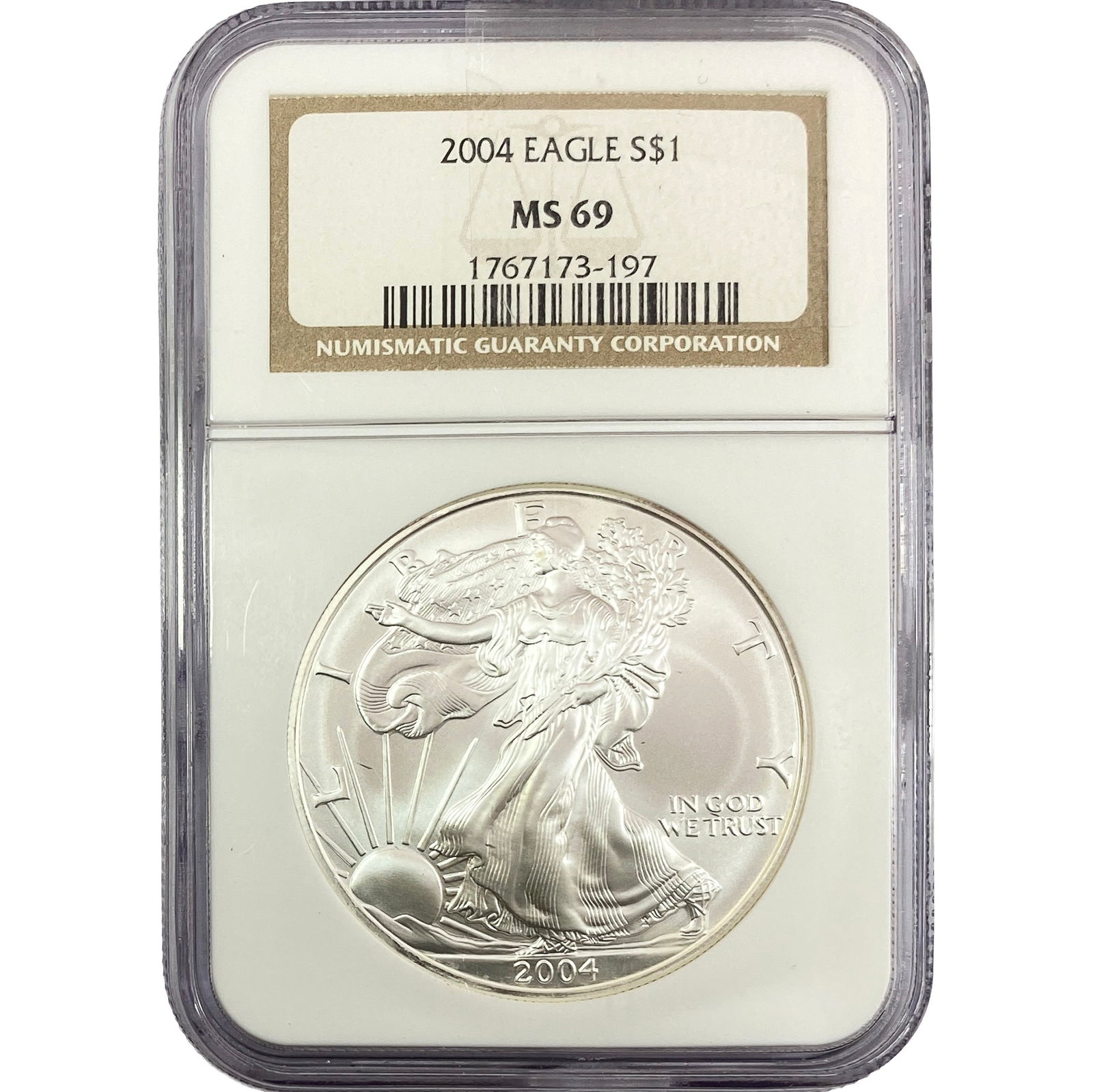 2004 Silver Eagle NGC MS69 (1 of 2)