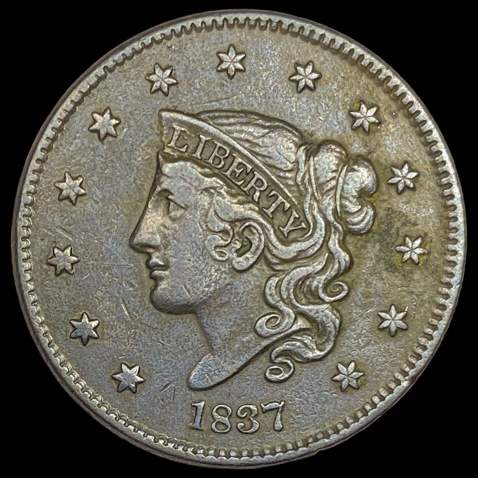 1837 Coronet Head Large Cent NEARLY UNCIRCULATED (1 of 2)