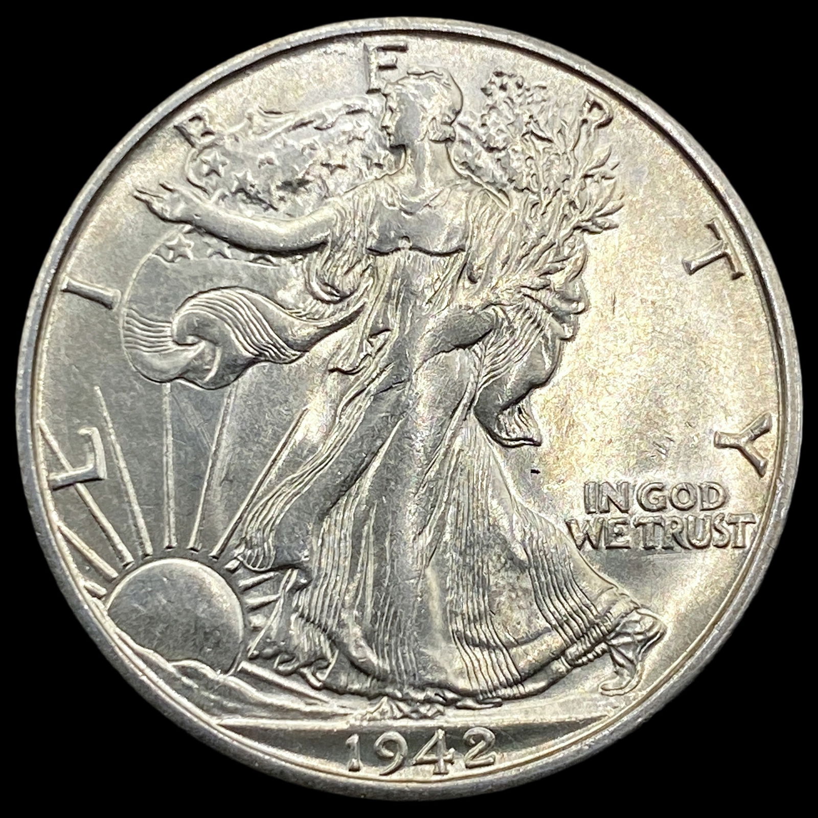1942-S Silver Walking Liberty Half Dollar UNCIRCULATED (1 of 2)
