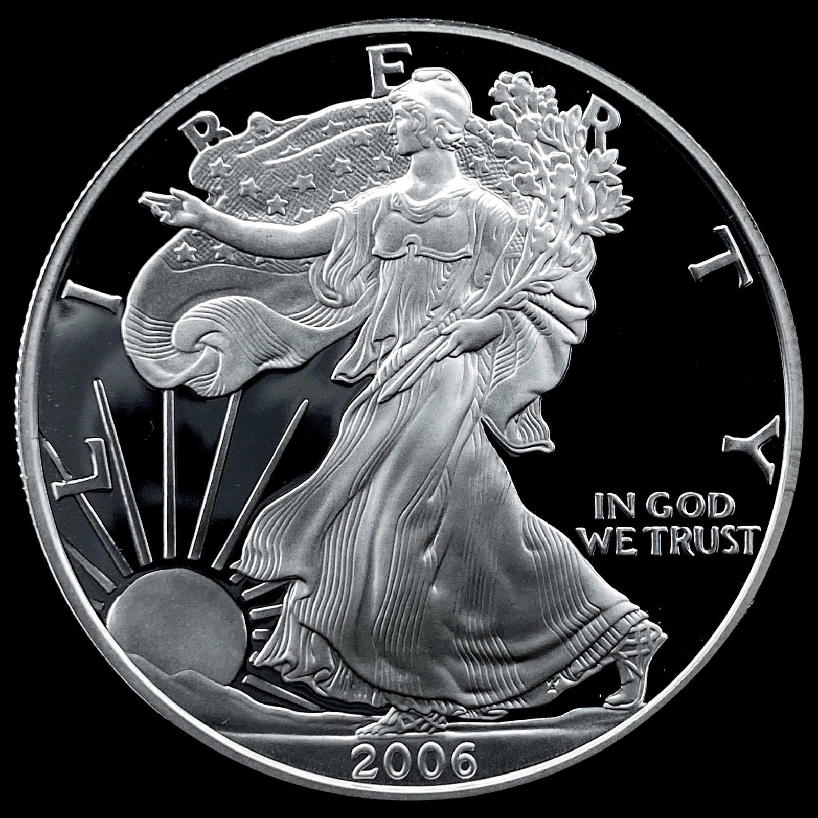 2006-W 1oz Silver American Eagle GEM PROOF (1 of 2)