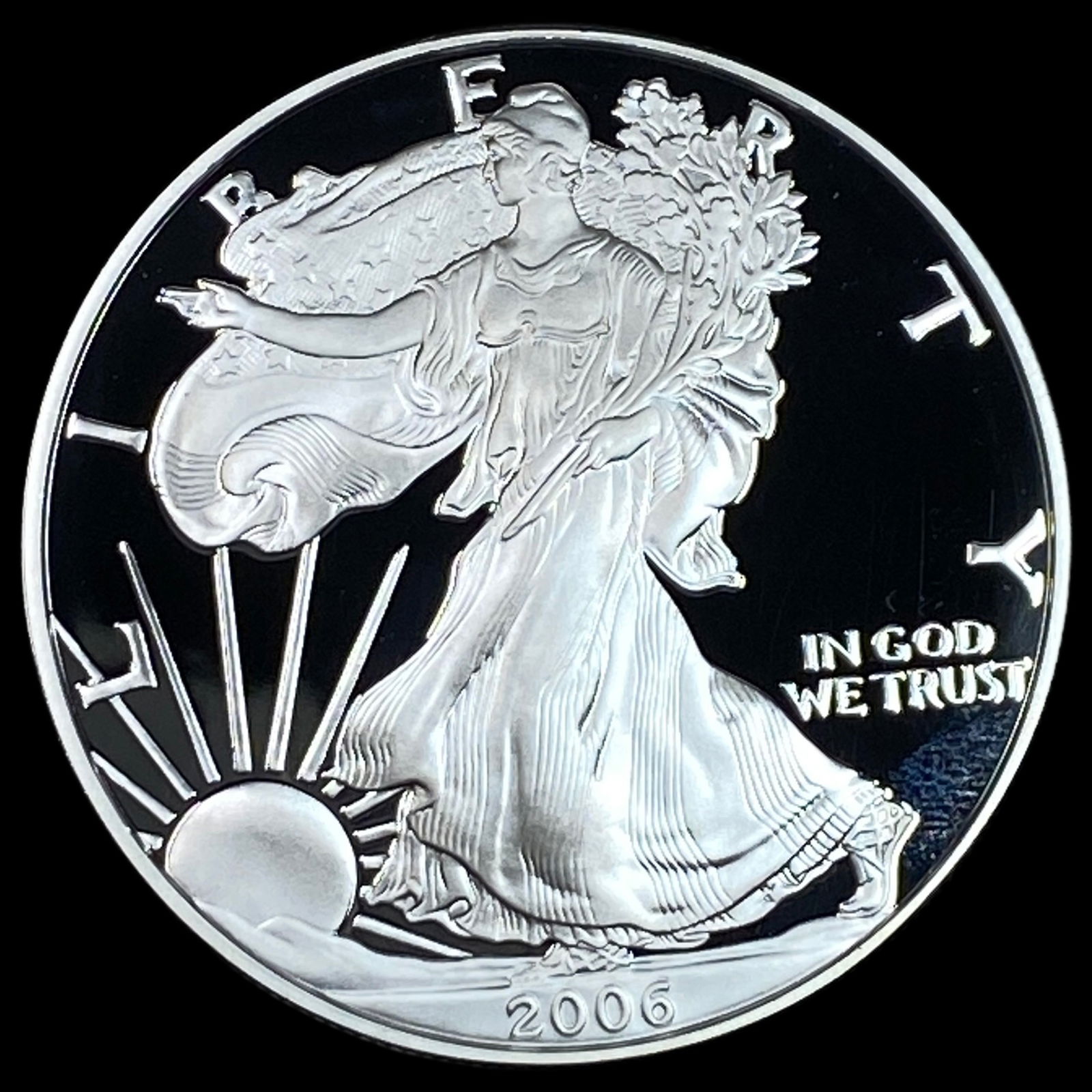 2006-W 1oz Silver American Eagle GEM PROOF (1 of 2)