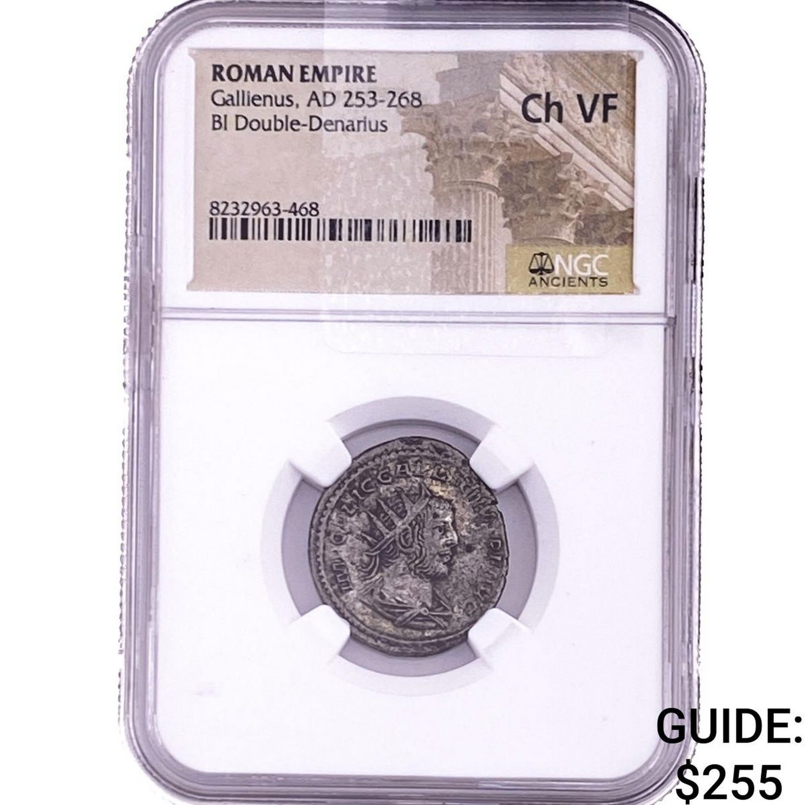Roman Gallienus, AD 253-268 BI Double-Denarius NGC ChVF (1 of 2)