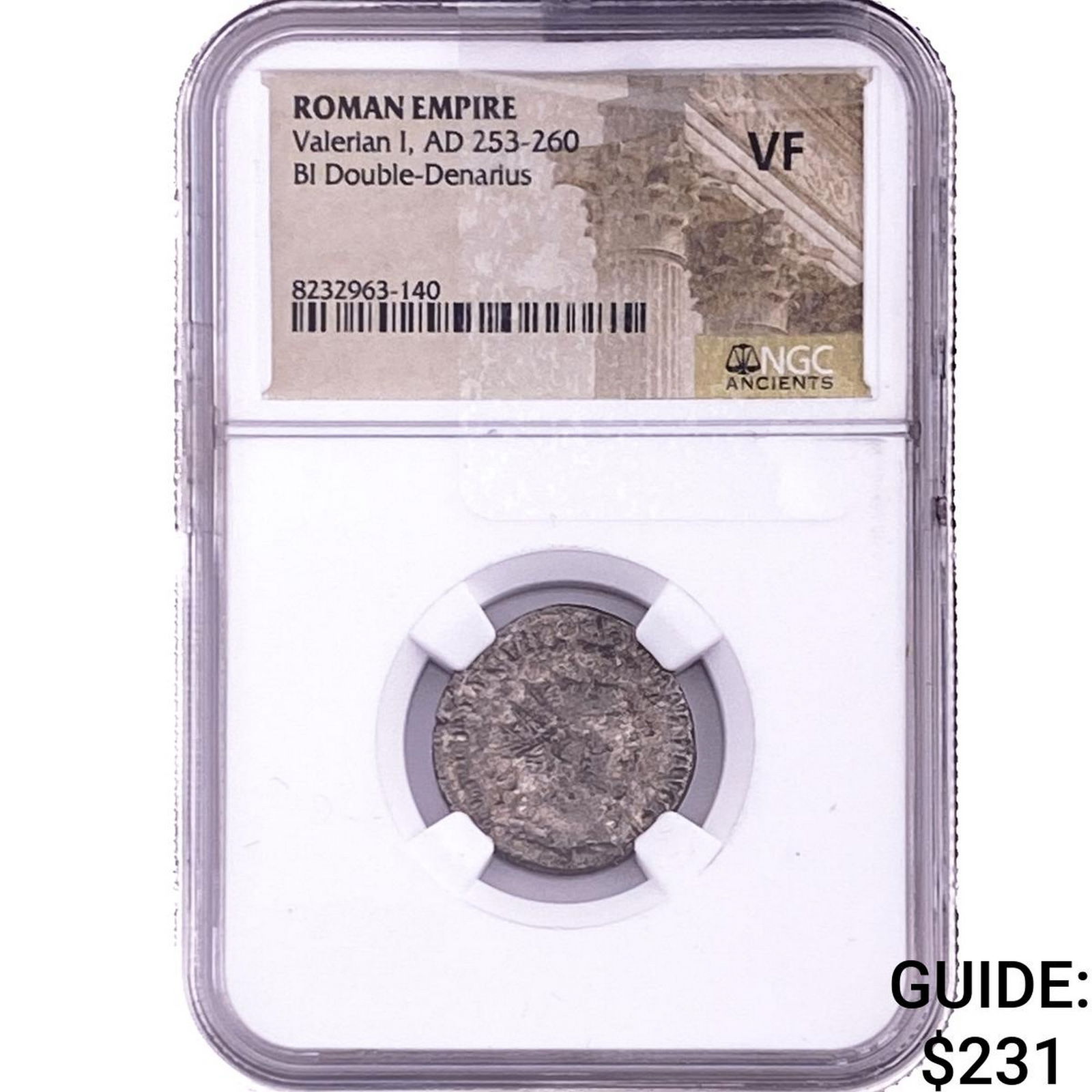 Roman Valerian I, AD 253-260 BI Double-Denarius NGC VF (1 of 2)