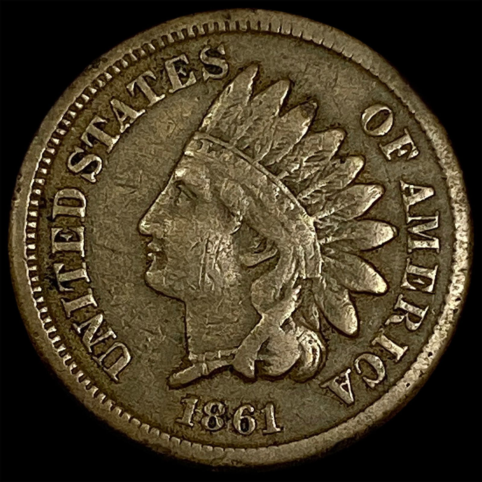 1861 Indian Head Cent LIGHTLY CIRCULATED (1 of 2)