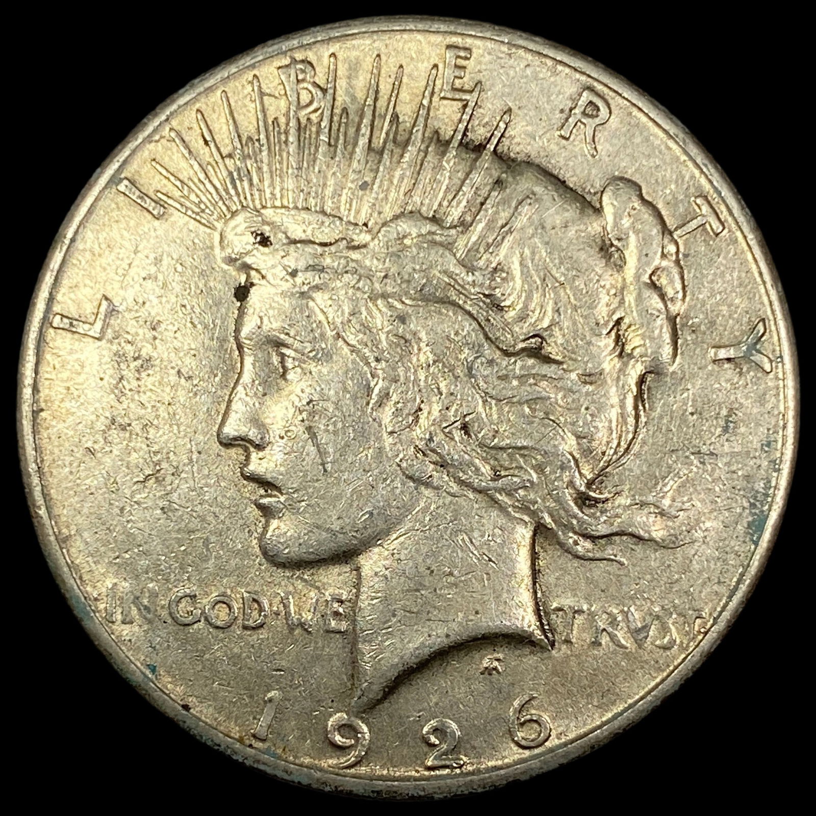 1926-S Silver Peace Dollar NEARLY UNCIRCULATED (1 of 2)