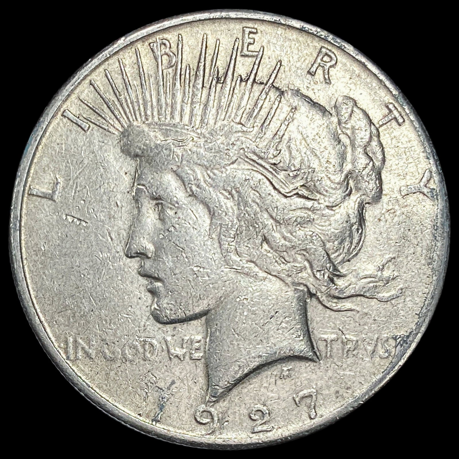 1927-S Silver Peace Dollar NEARLY UNCIRCULATED (1 of 2)