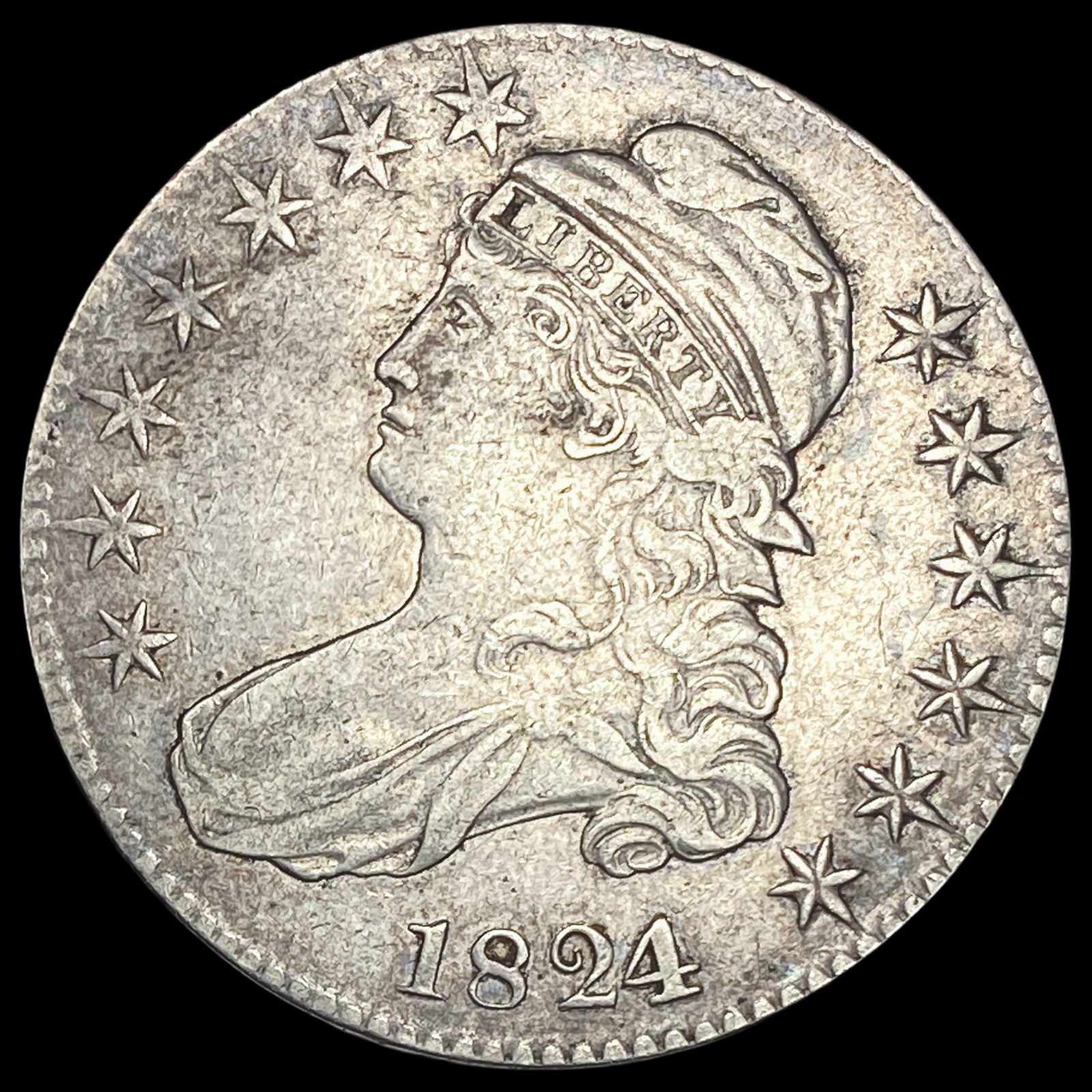 1824 Capped Bust Half Dollar LIGHTLY CIRCULATED (1 of 2)