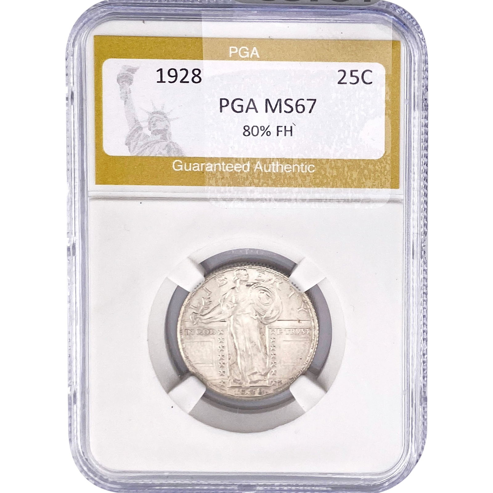 1928 Standing Liberty Silver Quarter PGA MS67 80% FH (1 of 2)