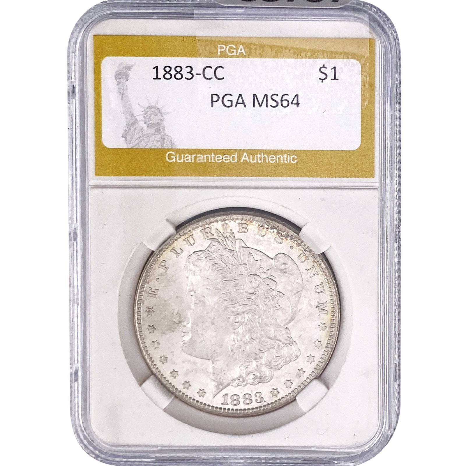 1883-CC Morgan Silver Dollar PGA MS64: 1883-CC Morgan Silver Dollar PGA MS64
