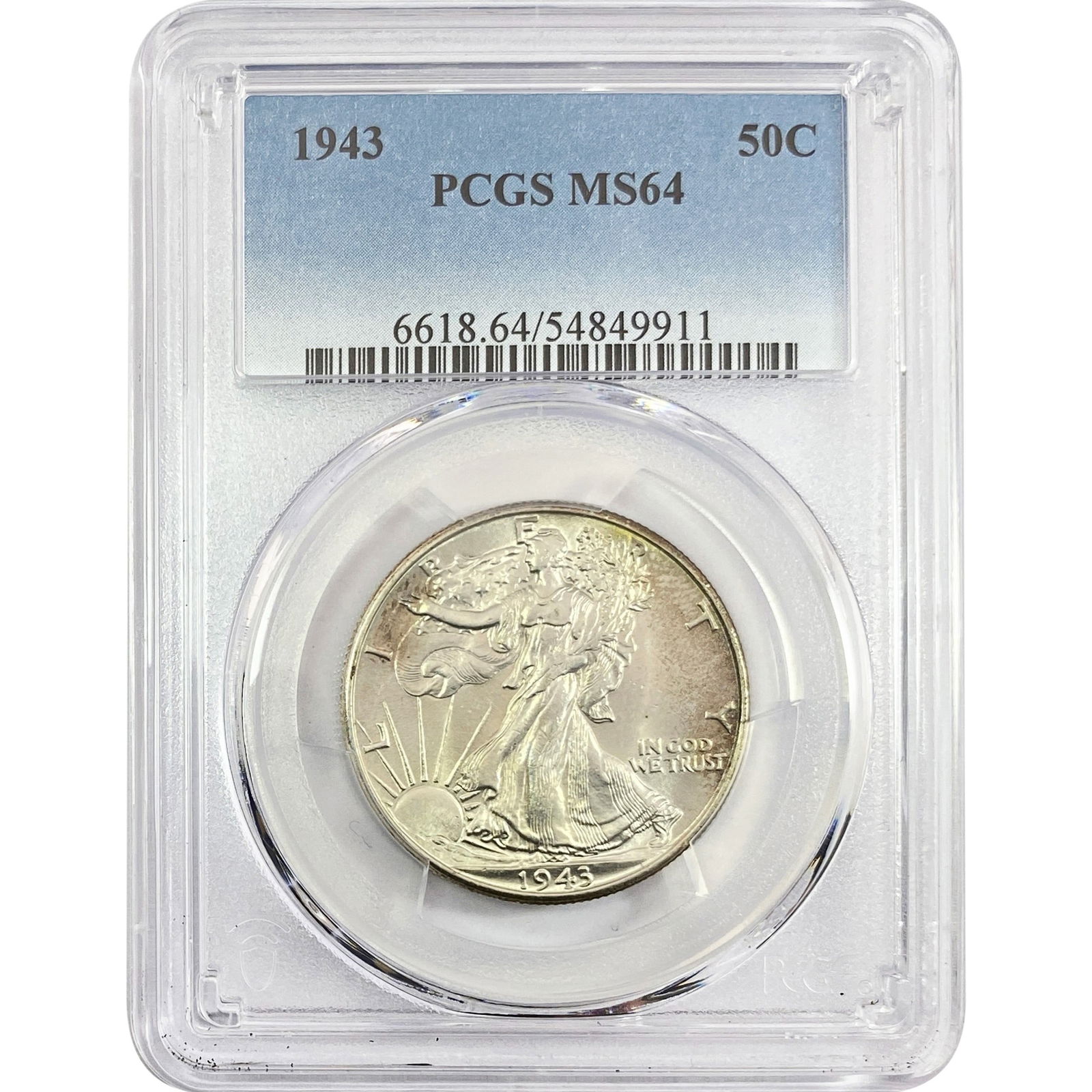 1943 Walking Liberty Half Dollar PCGS MS64 (1 of 2)