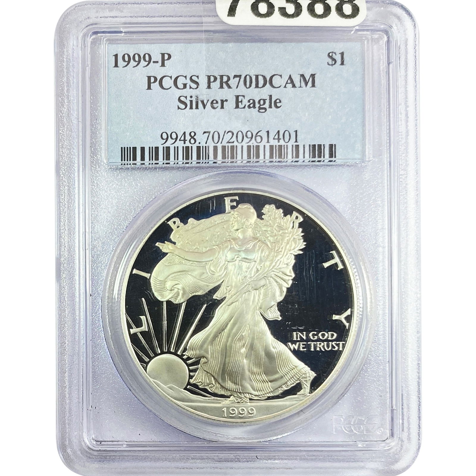 1999-P Silver Eagle PCGS PR70 (1 of 2)