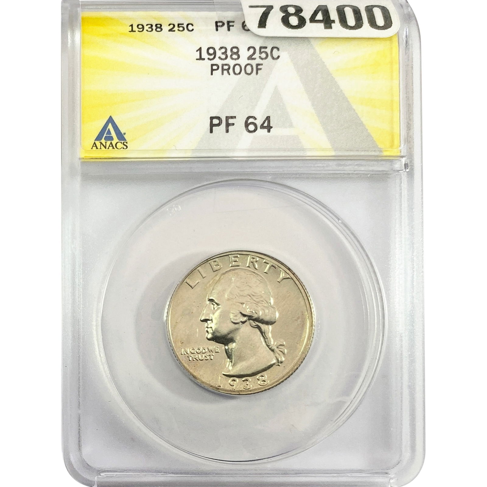 1938 Washington Silver Quarter ANACS PF64 (1 of 2)