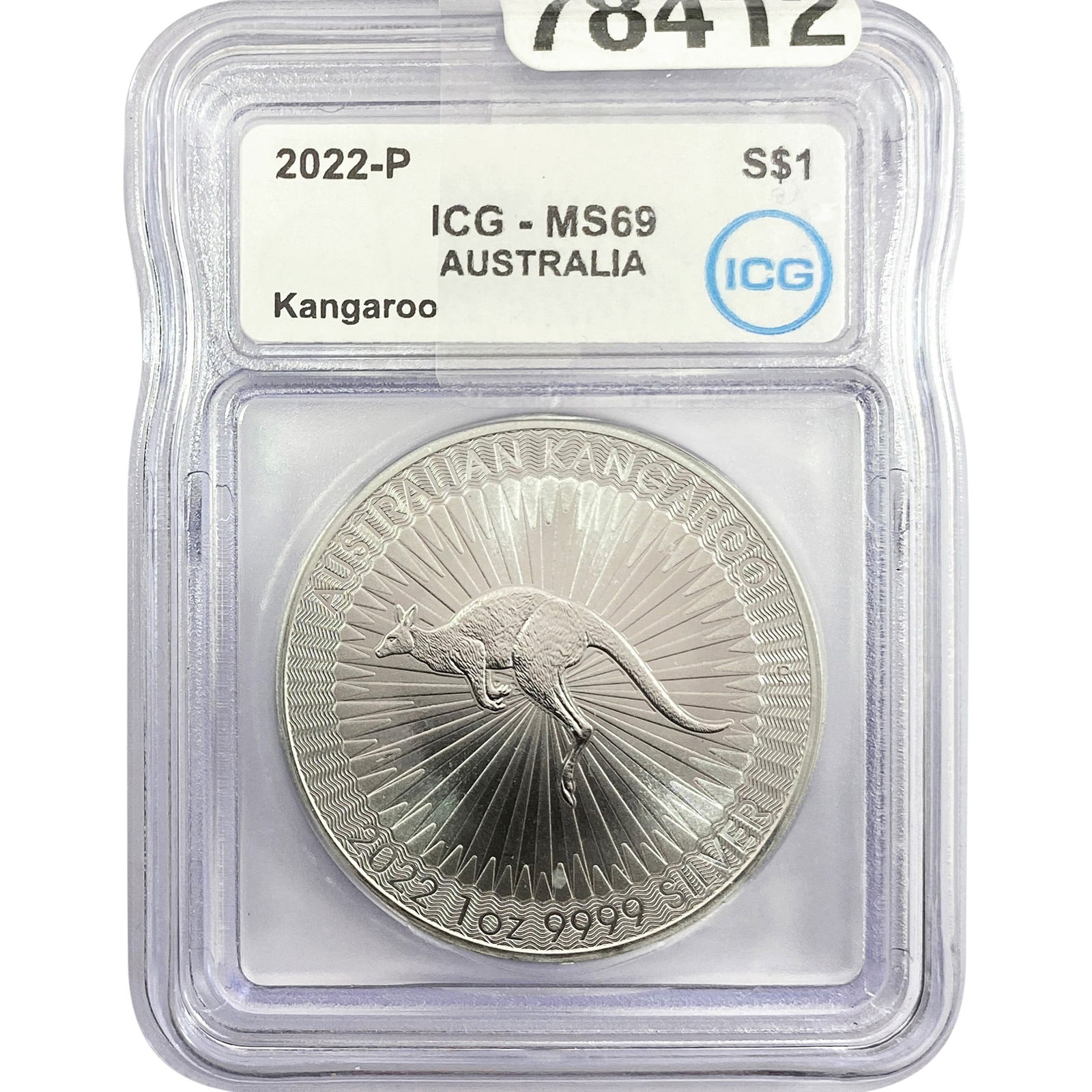 2022-P Austrailia 1oz Silver Dollar-Kangaroo ICG MS69 (1 of 2)