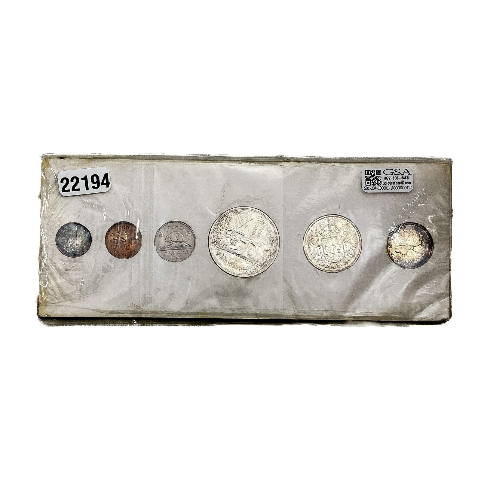 [6 Coins]1958 Canada Proof Set  1C-$1 (1 of 2)