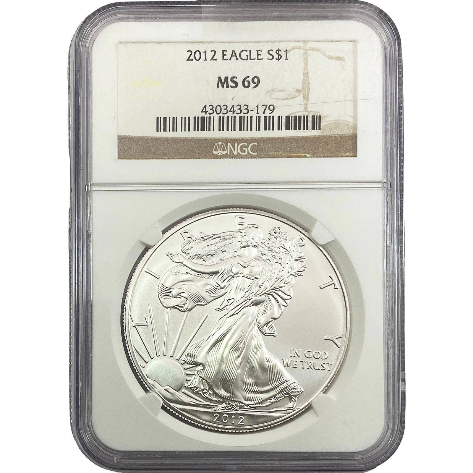 2012 Silver Eagle NGC MS69 (1 of 2)