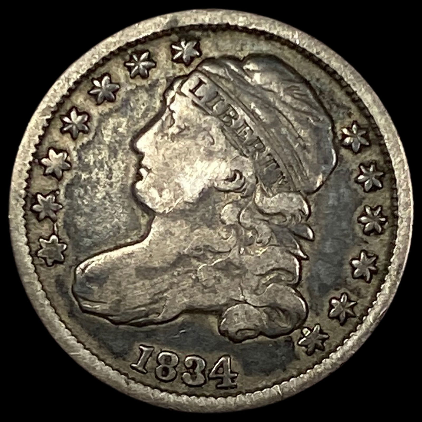 1834 Capped Bust Dime LIGHTLY CIRCULATED (1 of 2)