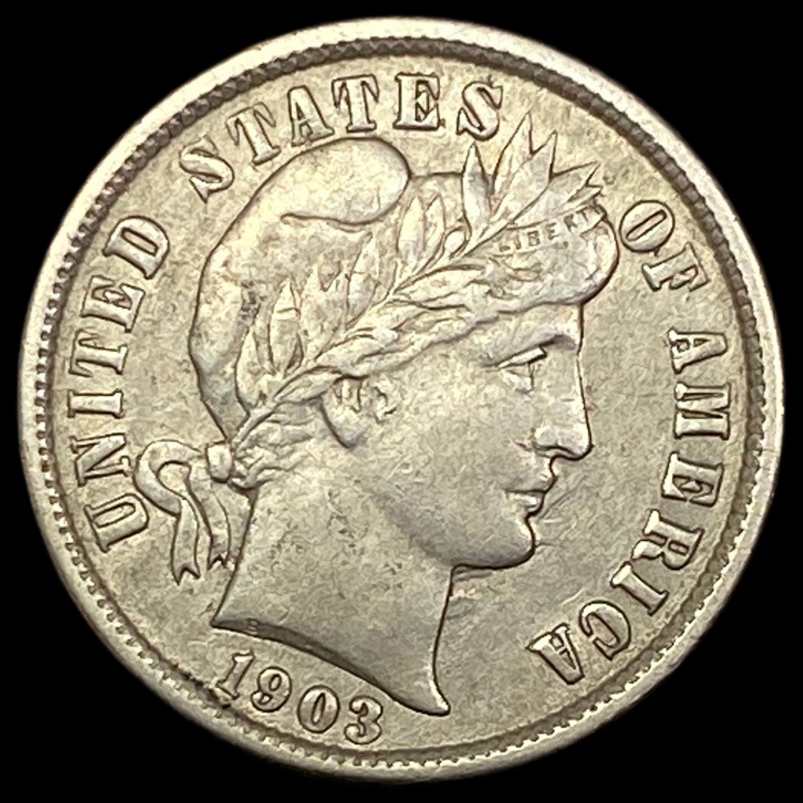 1903-O Silver Barber Dime CLOSELY UNCIRCULATED (1 of 2)